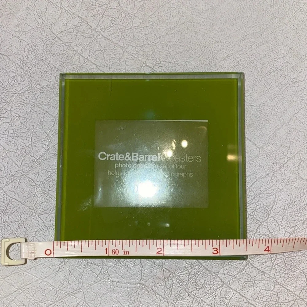NWT Crate & Barrel Glass Coaster set
